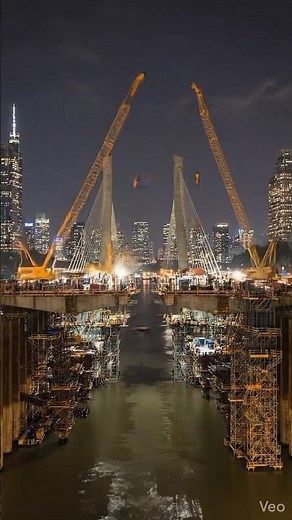 Cinematic Cable-Stayed Bridge Construction Timelapse | Ultra Realistic Documentary Build