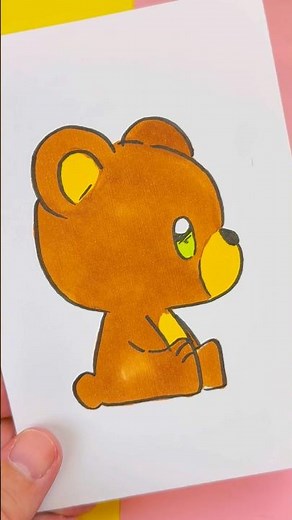 🐻 How to Draw a Kawaii Bear ✨ Step by Step