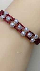 最简单的珠子编法。 How to Braid Beads into a Bracelet. #crafting #fyp #编绳 #教程 | Zheng A Fei