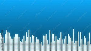 Sound Wave Effect, Audio Equalizer Background Animation. Stock Video