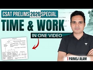 CSAT Time & Work In One Video | Beginners to Advanced | UPSC Prelims 2026 by Parvej Alam