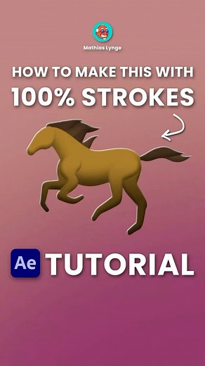 Mathias Lynge on Instagram: "Want to know how to animate a horse ONLY using Strokes in After Effects? Here’s how! Strokes in AE are kind of underrated if you ask me, and hopefully this tutorial will convince you of the mighty power of the stroke! ⚡️Let me know if you find this one useful  Horse run cycle by James Baxter Music by @dontcry x Nokiaa #aftereffects #aetutorial #howtoanimate #animationtutorial #motiondesign #adobecreative"