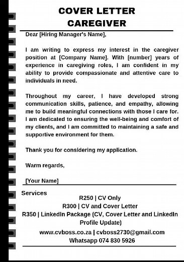 How to Write a Standout Cover Letter for Caregiver Jobs