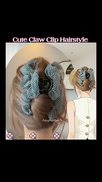 Cute Claw Clip Hairstyle 🌿 Tutorial 💝 Fairy Hair Lab 🍁