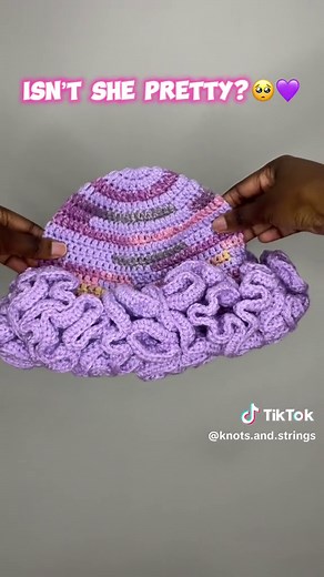 Roses are red, violets are blue and this is a ruffle hat for YOU💜💜#crochet #fypシviral #ordernow #rufflehatcrochet #tiktoksa #Love