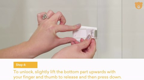 Child Lock for Sliding Closet Doors - 3M Tape Easy Install, 4 Pack, Clear