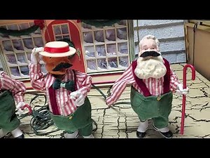 VTG Mr Christmas Santa's Barber Shop Quartet Musical Animated Singing Set