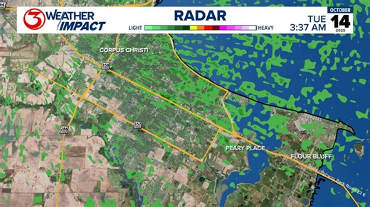 4:18 AM: Small little shower over the Southside this morning. Live Radar: https://www.kiiitv.com/radar?utm_medium=social&utm_source=facebook_KIII_3_News | KIII 3 News