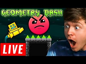 LIVE - GEOMETRY DASH HARD LEVELS! (Rage Inducing)