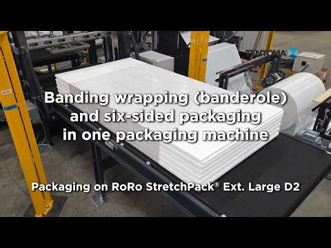 Banding wrapping (banderole) and six-sided packaging in one packaging machine