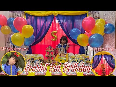 DIY Snow White Birthday Theme | DIY Photoshoot | Snow White Party ideas | Scarlet 3rd Birthday