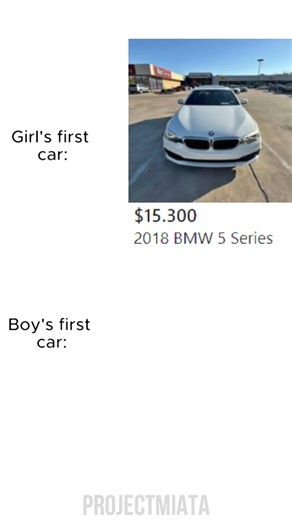 Girls First Car vs Boys 😭💨 BMW 530i vs Miata NA | #trends #fyp #songlyrics #exe #find #cartok #jdm