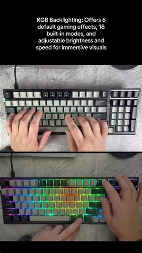 Typing sound and RGB light demo for this keyboard | Review of MageGee SKY98 Mechanical Gaming Keyboa