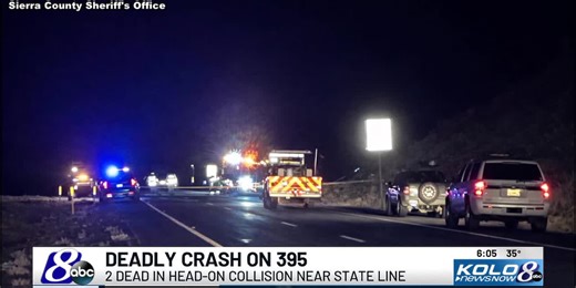 Crews respond to deadly crash on 395 near Hallelujah Junction