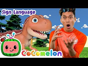 Dinosaur Song | CoComelon with ASL | 🖐️ Sign Language for Babies 🖐️