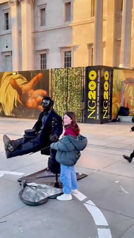 Levitating Cello-statue working! #livingstatue #floating #performer #art