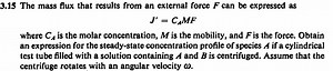 3.15 The mass flux that results from an external force F can be... | Filo