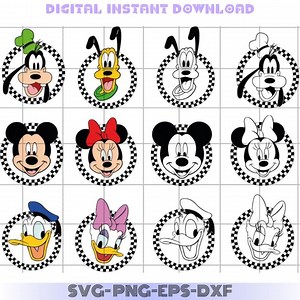 Cartoon Movie Characters Svg Bundle, Mickeyy Minnie SVG Digital File, Donald Daisy Svg, Goofy Pluto Png, Svg for Cricut - Etsy