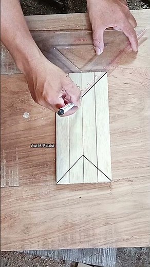 "Creative idea to create a rectangle using only a set square" #woodworking #trick #woodscraft