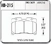 Hawk HB215F.630: Hawk High Performance Brake Pads 1993-98 Supra turbo, Fr - JEGS