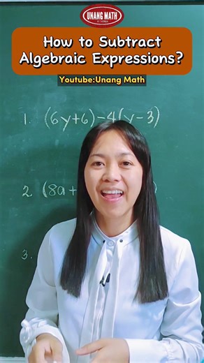 How to Subtract Algebraic Expressions #math #algebra #mathtutorial | Unang Math