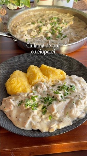 Ciulama de pui cu ciuperci #geeanjoy #recipe #easyrecipe #food #cooking #ciulama