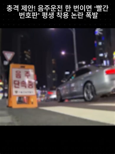 음주 운전 적발 시 빨간 번호판 논란의 중심