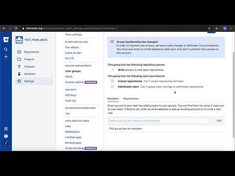 [Tutorial Bitbucket 2] - Add new members and groups.