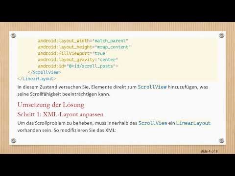 So beheben Sie das ScrollView-Problem beim programmatischen Hinzufügen von Elementen in Android