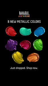Introducing Liquitex Basics Metallics. Whether you're brushing, pouring, or layering - let the light do the talking. Shop online today. | Liquitex Artist Materials