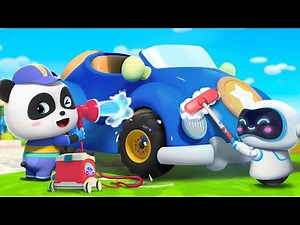 Police Car Wash Song | Monster Truck | Car Cartoon | Kids Song | BabyBus - Cars World