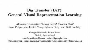 AI经典论文解读6 Big Transfer