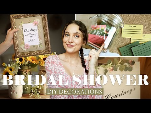 HIGH-END DIY BRIDAL SHOWER DECOR ON A BUDGET 2024 | CUSTOM SIGNS, CENTERPIECES & BRIDAL SHOWER GAME