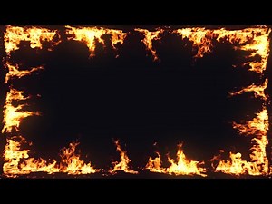 Burning Fire Background - Inferno Flames Frame Overlay In 4K