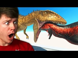 GIANT DINOSAUR BATTLES in ARBS!? (Reaction)