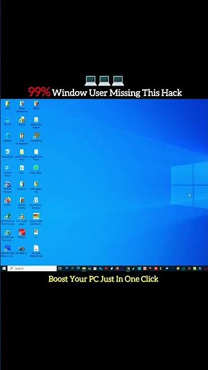 The video shows a quick tip for boosting PC speed using the Windows Run command#pchack #laptop #tech