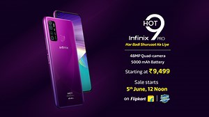 1.4M views · 10K reactions | Presenting the all new Infinix Hot 9 PRO with 48MP Quad Camera & 5000 mAh Battery at Rs. 9,499. Sale starts 5th June, 12PM on Flipkart. #HarBadiShuruaatKeLiye | Flipkart | Facebook