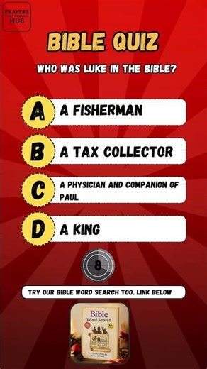 Bible Quiz: Who Was Luke in The Bible? #bible #biblequiz #quiz