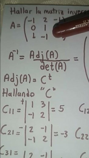 Matriz inversa - Desarrollo de cofactores. 😁