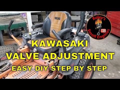 KAWASAKI VALVE ADJUSTMENT ON SCAG ZERO TURN MOWER FT730V EFI