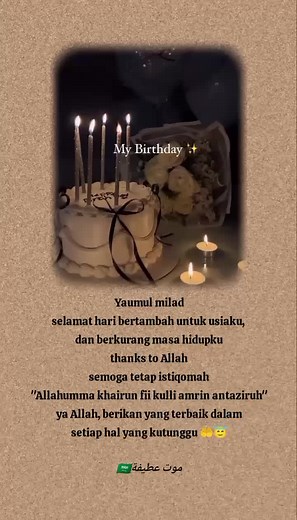 Ucapan Selamat Ulang Tahun Islami untuk Diri Sendiri