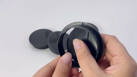 Quacc 4 PCS Desk Cable Wire Grommet Table Cable Grommet Desk Cable Hole Cover Plastic Desk Grommet for Organize Office and Home Table Cable (Black)