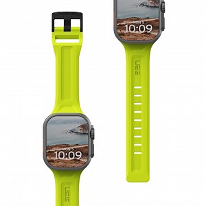 UAG [Limited Edition] Apple Watch Band 49/46/45/44mm Scout - Silicone Sport Adjustable Replacement Strap for iWatch Series Ultra 3/Ultra 2/Ultra/4-11/SE3/SE2/SE, Active Neon