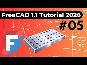 FreeCAD Rectangular Pattern & Mirror (Fast!) - FreeCAD Tutorial 2026 - Part 5