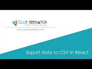 Export data to CSV in React | Download button | React JSON to CSV file