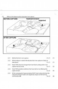 2.2 Refer to the diagram which illustrates river capture.2.2.1... | Filo