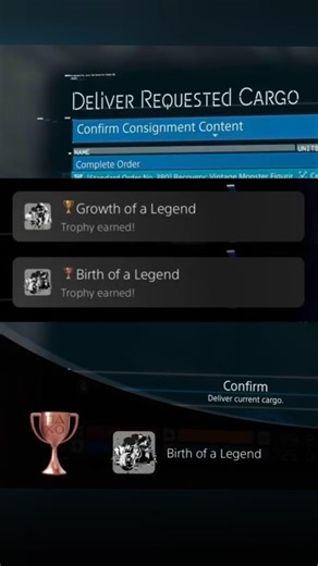 birth of a legend trophy for death stranding #platinum