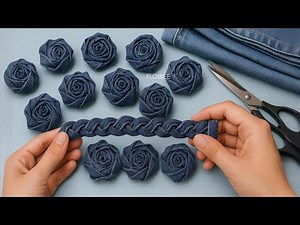 Amazing Denim Star Craft! 💙 Turn Old Jeans into Stunning DIY Décor | Easy Fabric Craft Idea