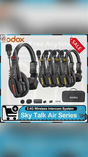 Godox SKYTALK AIR 2.4G Full Duplex Wireless Intercom System 500m Transmission Range Real Time Mon...