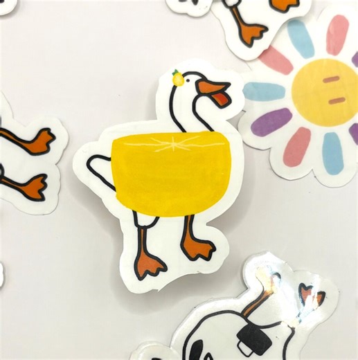 Lemon Goose Sticker: Waterproof Die-cut Sticker for Journals, Water Bottles, and Solid Materials, Hand Wash Only. - Etsy
